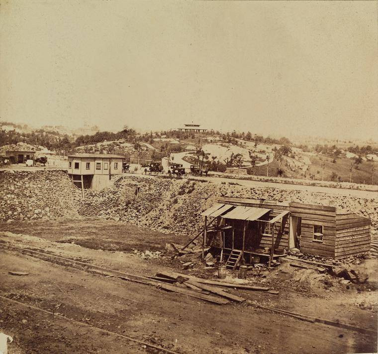 Dzisiejszy Central Park - widok od 8. Alei (1862 r.)
