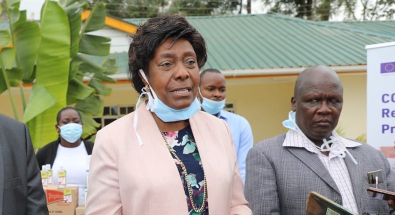 Kitui Governor Charity Ngilu during a recent press address 