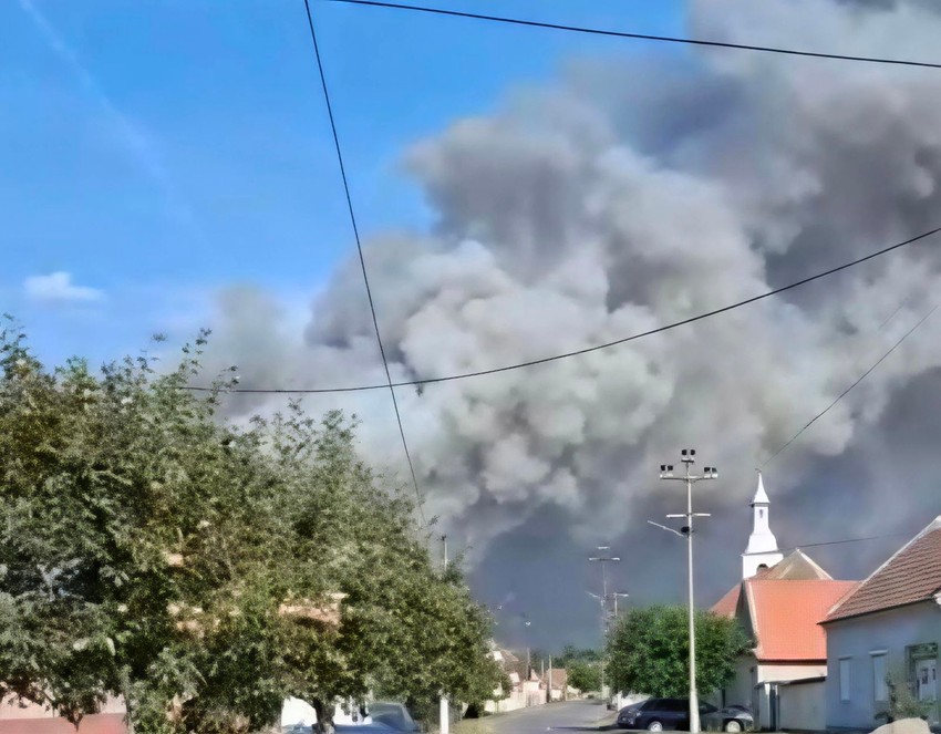 Dim i požar vidljivi iz Kajtesova