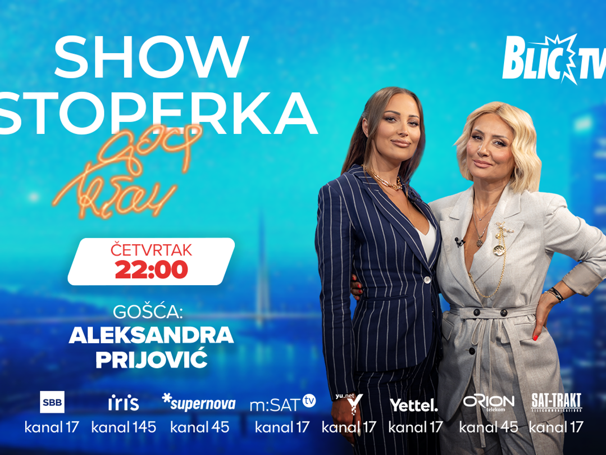 Aleksandra Prijović ekskluzivno u "Show Stoperki": Večeras na Blic TV otkriva ono o čemu do sada nije govorila