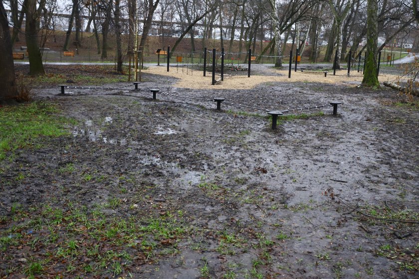 Błoto w Parku Ludowym