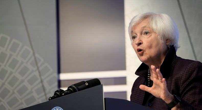 U.S. Treasury Secretary Janet Yellen at IMF headquarters in  October 2022 in Washington, DC.Drew Angerer/Getty Images