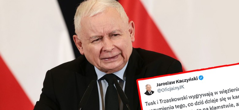 Kaczyński tweetem uderza w Trzaskowskiego