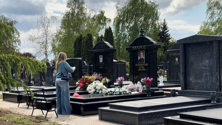 Suzana Jovanović na groblju