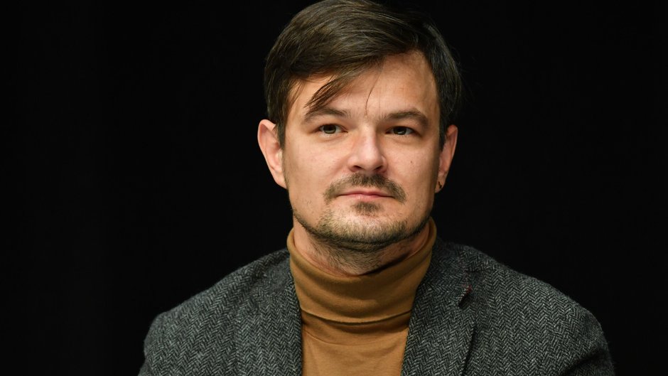 Dawid Ogrodnik na konferencji filmu "Johnny" na 47. Festiwalu Polskich Filmów Fabularnych w Gdyni