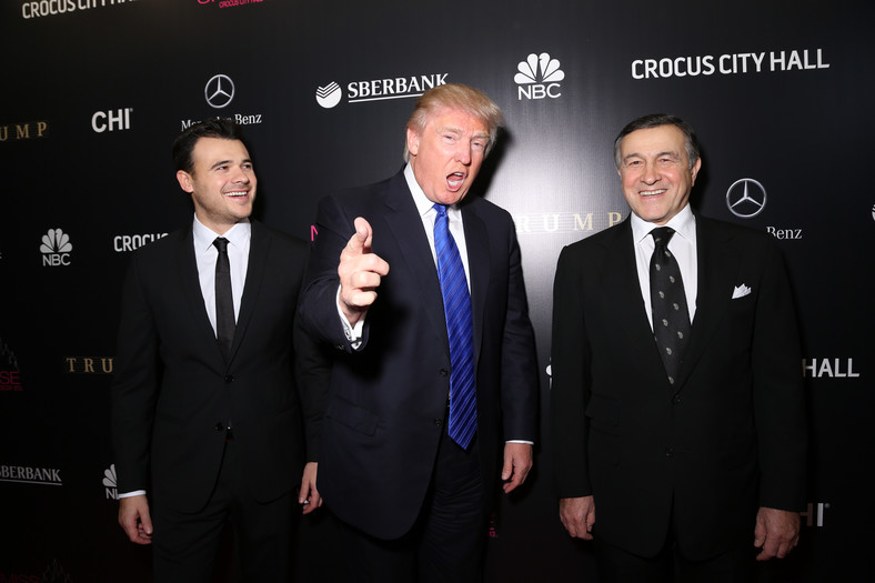 Emin Agalarow, Donald Trump i Aras Agałarow w 2013 r.
