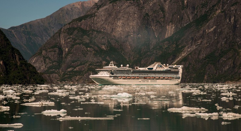 The Tracy Arm Fjord near Alaska is known for large chunks of floating ice during the summer months.Education Images