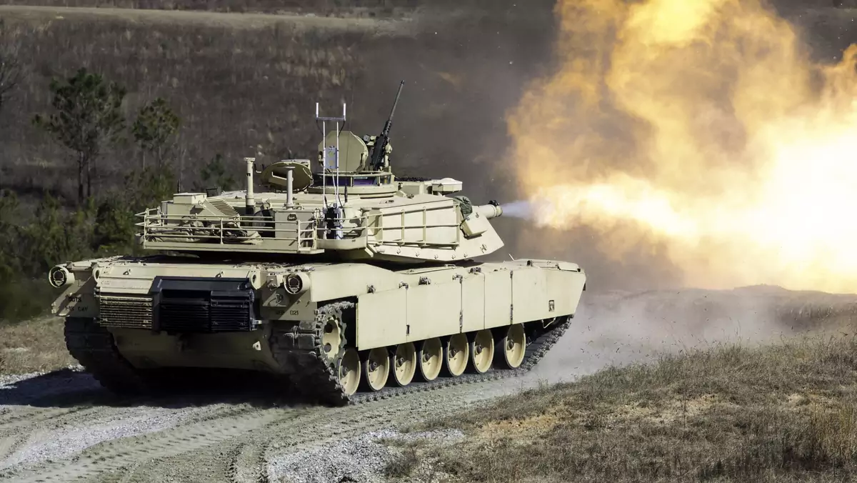 Czołg Abrams M1A2 w czasie ćwiczeń