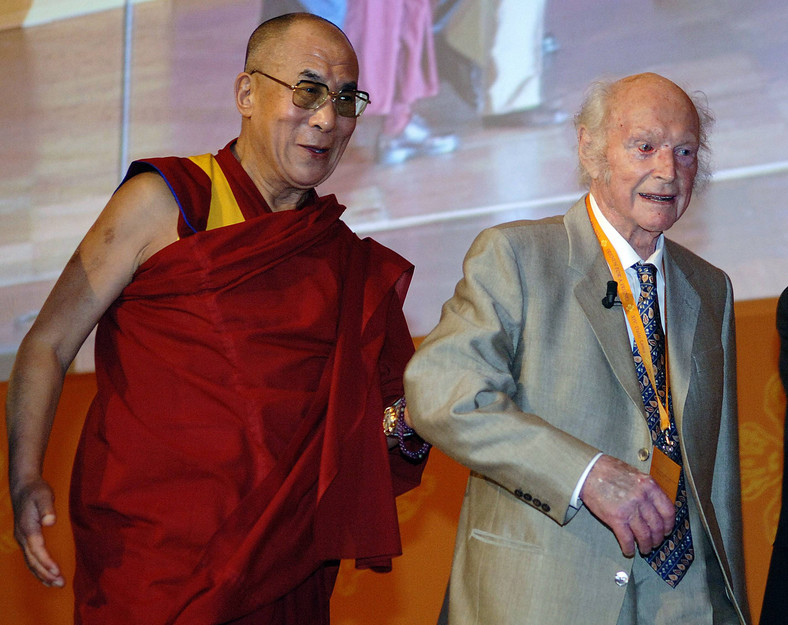 Dalajlama i Heinrich Harrer w Niemczech, 2005 r.
