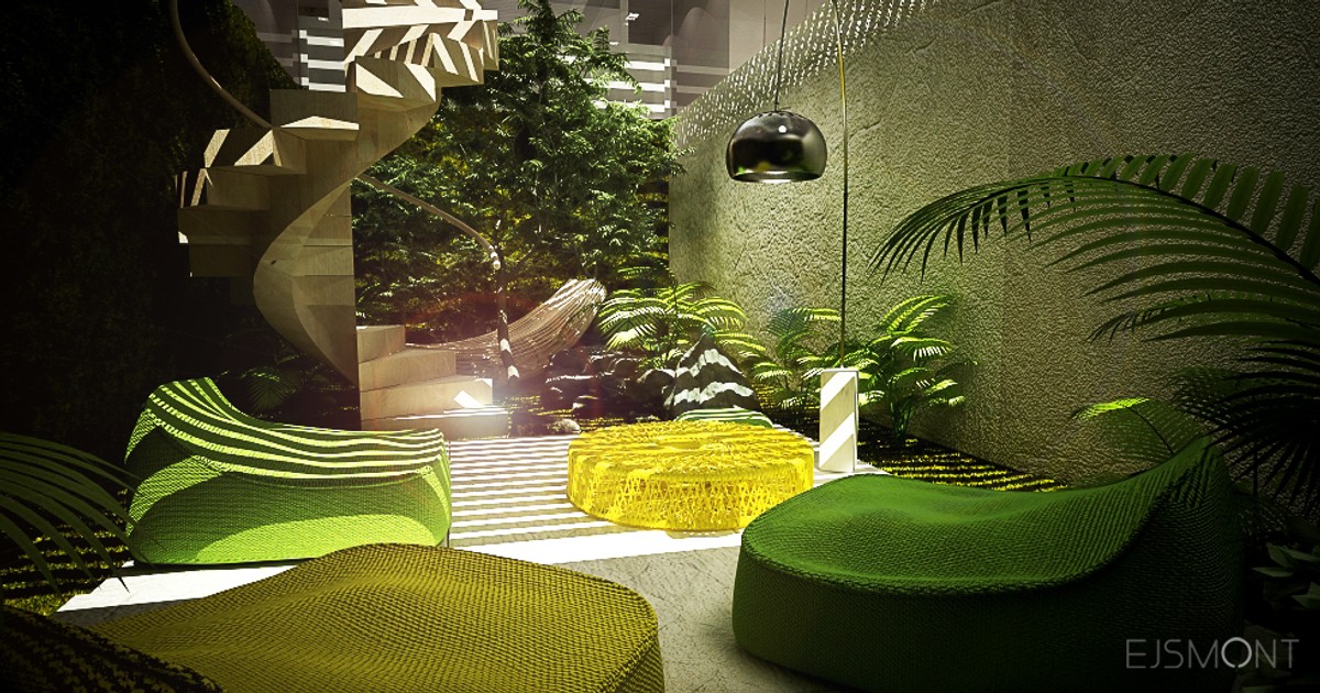 Betonowy dom z wewnętrznym patio - projekt Ejsmont