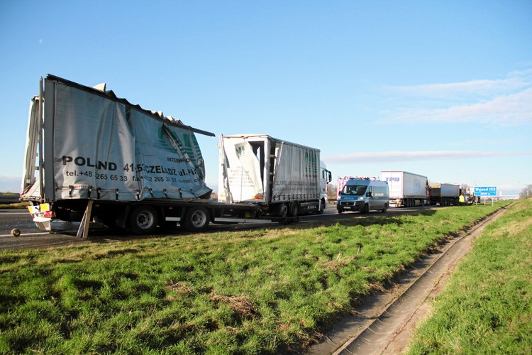 Karambol na autostradzie A4