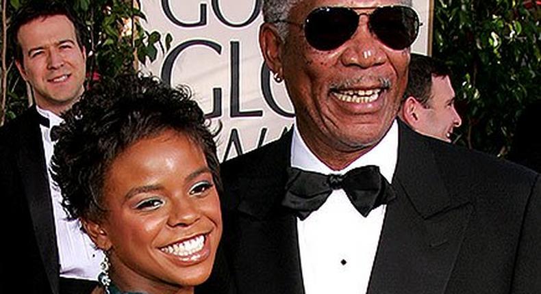 morgan-freeman and step daugther