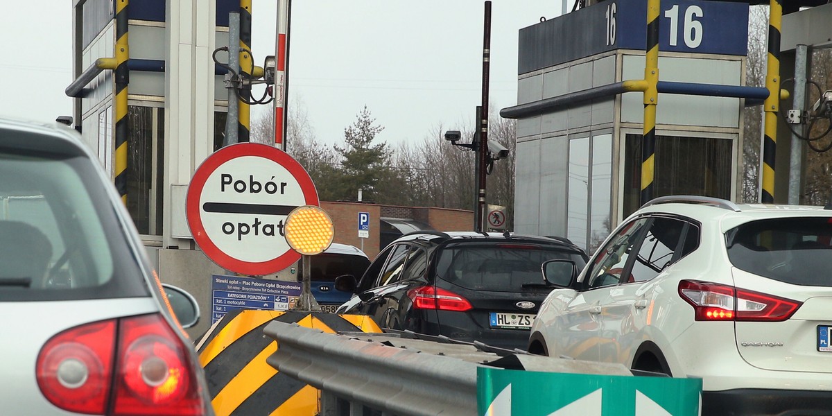 Pobór opłat na autostradzie A4.