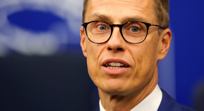 Alexander Stubb at the European Parliament in Strasbourg, France.