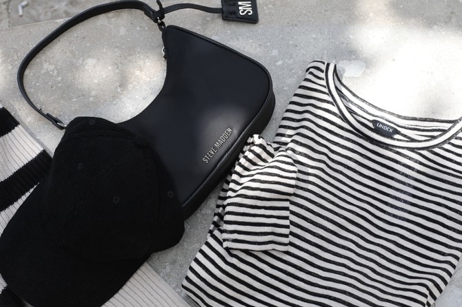 Torba Steve Madden, kačket i majica Lindex
