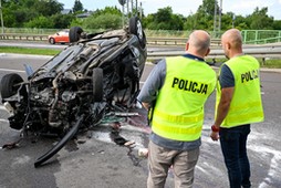 Wypadek na obwodnicy Przemyśla, w którym rannych zostało 5 osób. 30.06.2023 r.