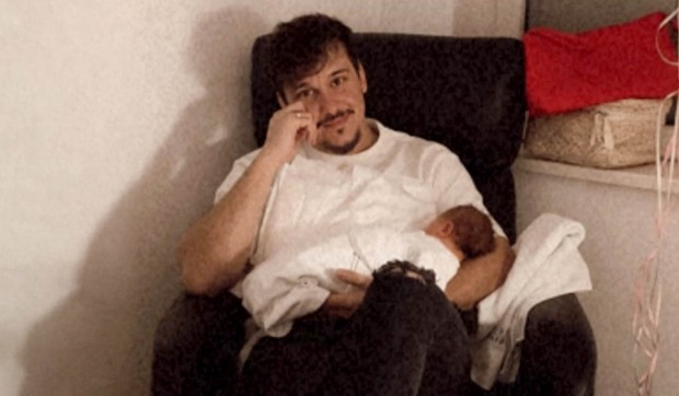 Stevan Sekulić sa ćerkom