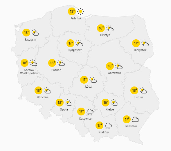 Pogoda na piątek 29 maja