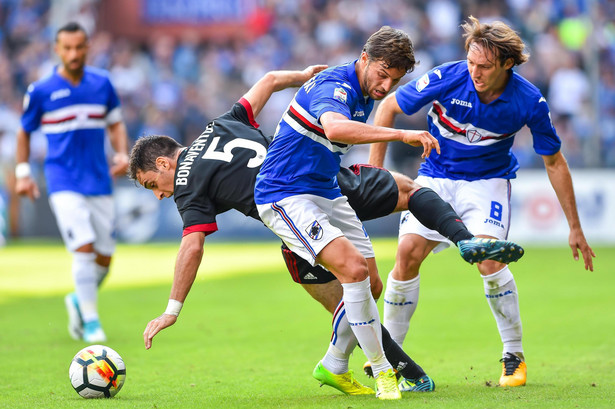 Liga włoska: Cały mecz Bereszyńskiego. Linetty i Kownacki na rezerwie. Sampdoria - AC Milan 2:0 [WIDEO]