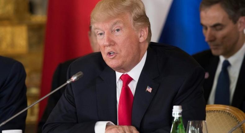 US President Donald Trump attends the Three Seas Initiative of Eastern European countries at the Royal Castle in Warsaw, Poland, July 6, 2017