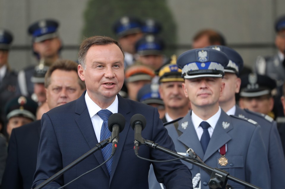 LEGIONOWO CENTRALNE OBCHODY ŚWIĘTA POLICJI PREZYDENT (Andrzej Duda, Jarosław Szymczyk)