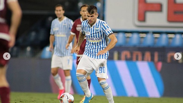 Horváth a múlt hét végén, a Torino elleni meccsen mutatkozott be a SPAL első csapatában /Fotó: Instagram