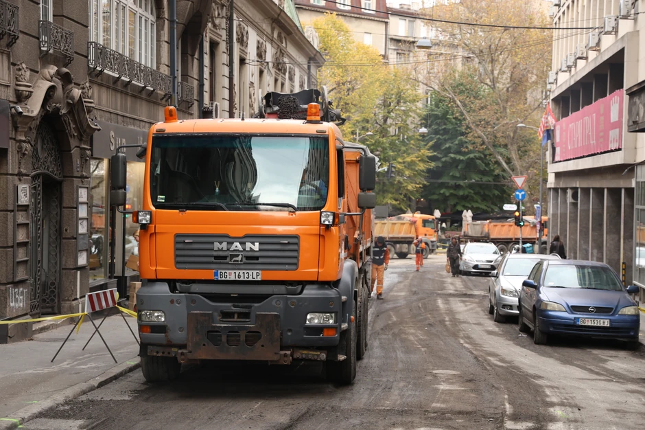 Radovi u Makedonskoj i Nušićevoj