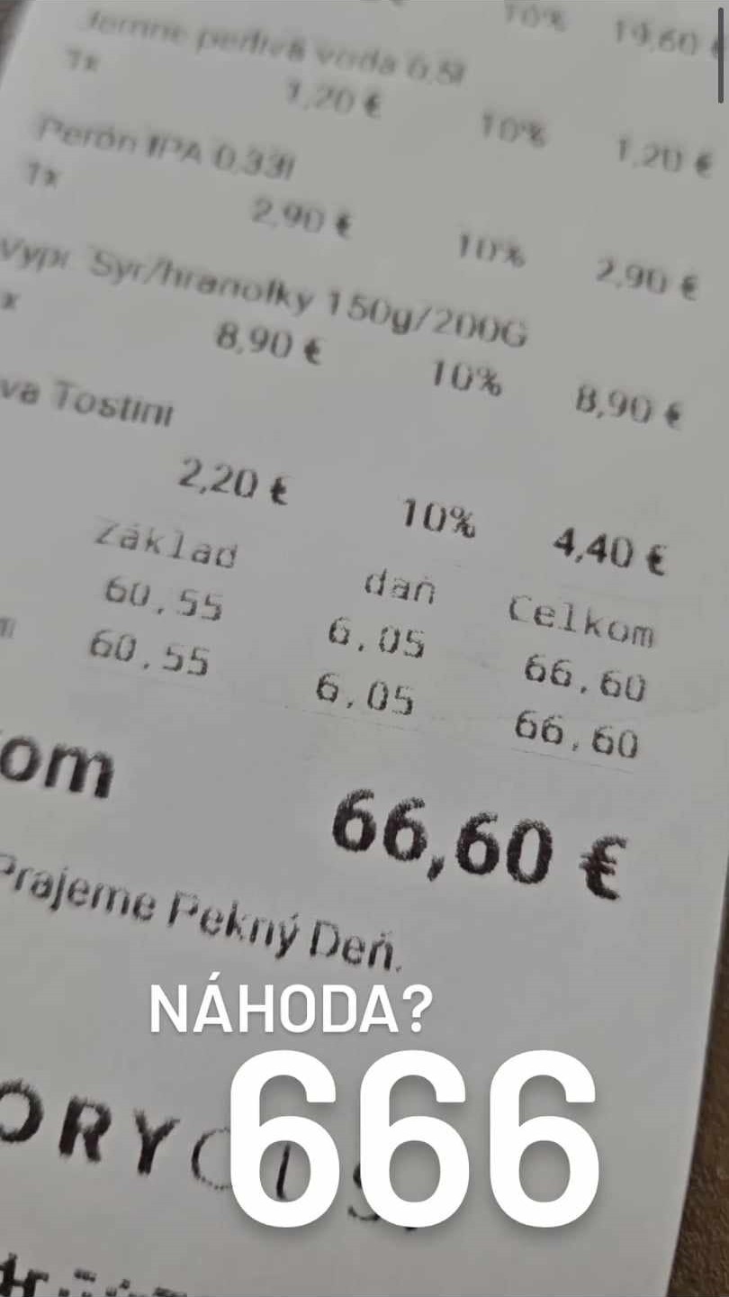 Sajfa si všimol detail na účtenke.