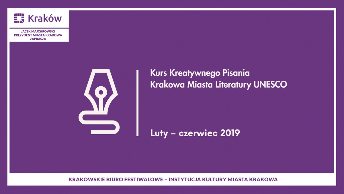 Sobota z Jakubem Żulczykiem? Weekend z Markiem Bieńczykiem? Cały miesiąc z dziennikarzami „Tygodnika Powszechnego”? Brzmi jak marzenie każdego miłośnika literatury, a staje się rzeczywistością podczas warsztatów w ramach Kursu Kreatywnego Pisania w Krakowie - Mieście Literatury UNESCO. Przez najbliższe pół roku uczestnicy kursu będą spotykać się z cenionymi autorami i redaktorami. Będą pisać opowiadania, reportaże, literaturę piękną, eseje, a nawet recenzje książek. Zobacz, jak wygląda program wiosennych literackich wydarzeń pisarskich. Możesz zapisać się również na kurs online.