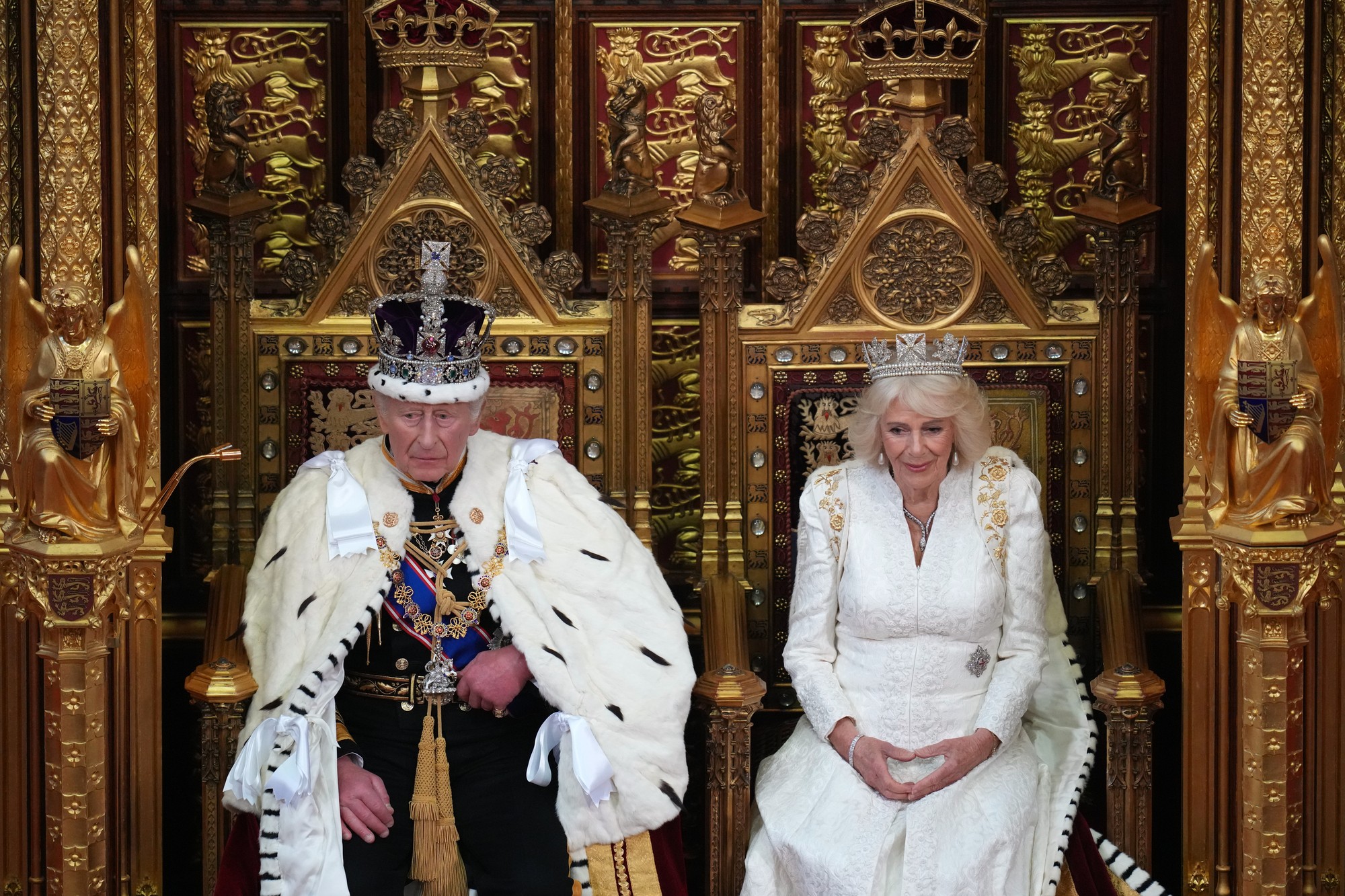 Britský kráľ Karol III. a kráľovná Kamila.