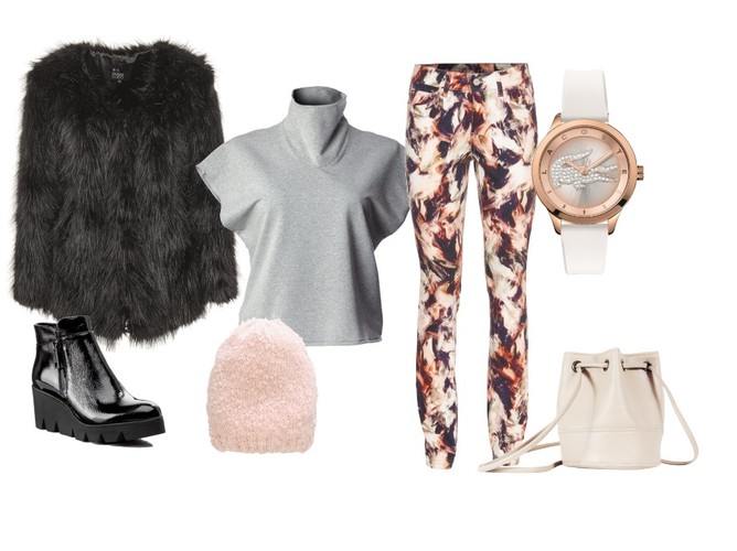 Jesienne STYLIZACJE z akcentami w różnych odcieniach różu