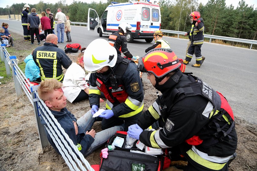 Służby ćwiczyły na obwodnicy Marek