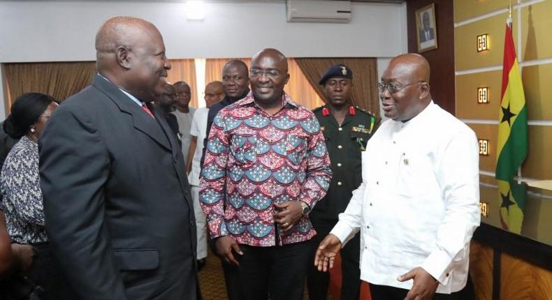 Martin Amidu, Special Prosecutor with President Nana Addo Dankwa Akufo-Addo and vice President Bawumia