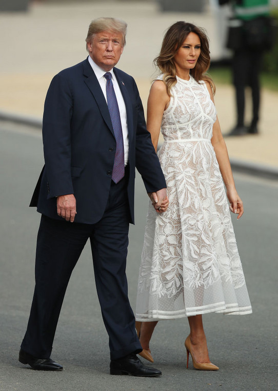 Donald i Melania Trump w Brukseli w 2018 r.