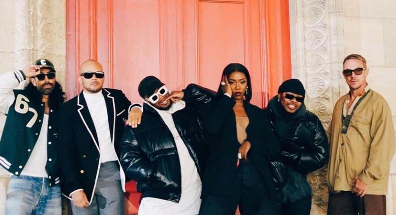 Tiwa Savage and Major Lazer at Paris fashion week [Instagram/Tiwasavage]