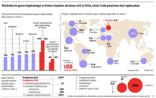Gaz łupkowy w Polsce: wydobycie będzie dwa razy droższe niż w USA