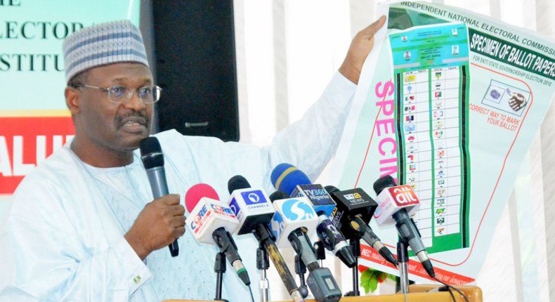 INEC Chairman, Prof. Mahmood Yakubu. will supervise another election process in 2019 (The Nation)