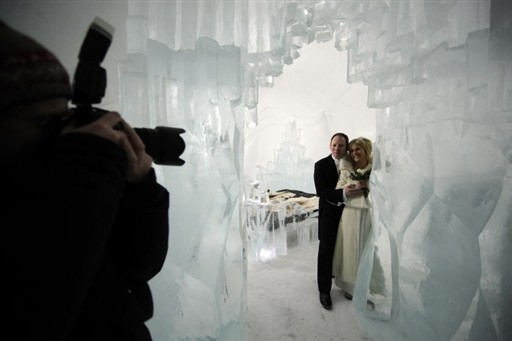 SLUB SWEDEN CHURCH WEDDING ICE