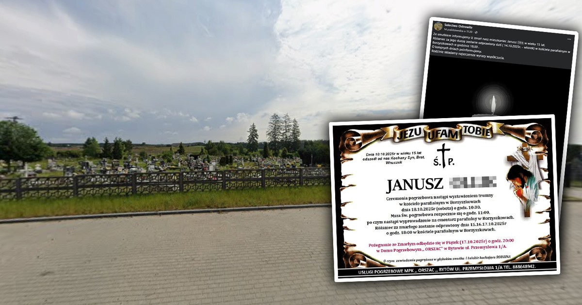 "Odszedł od nas Kochany Syn, Brat i Wnuczek". Janusz miał tylko 15 lat. Tragedia ucznia z Bytowa