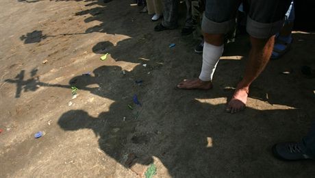 14.08.07 czestochowa, pielgrzymka przybyla do czestochowy, grupa z lowicza