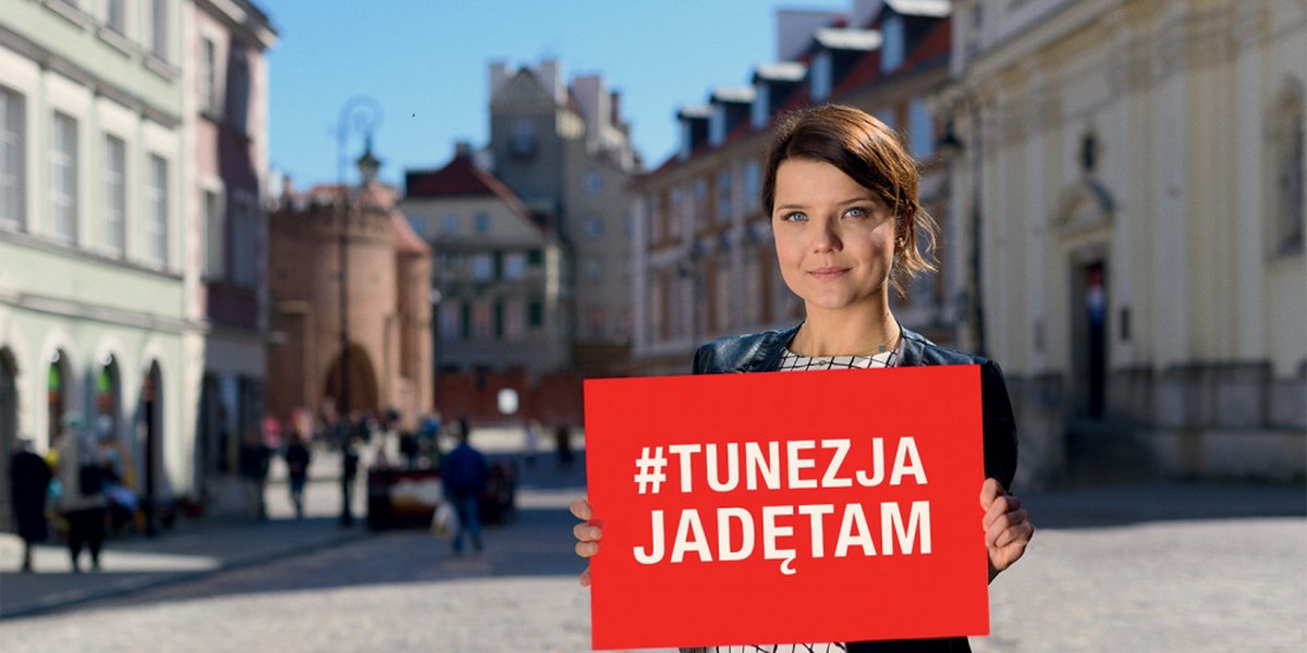 Joanna Jabłczyńska wspiera akcję Tunezja jadę tam