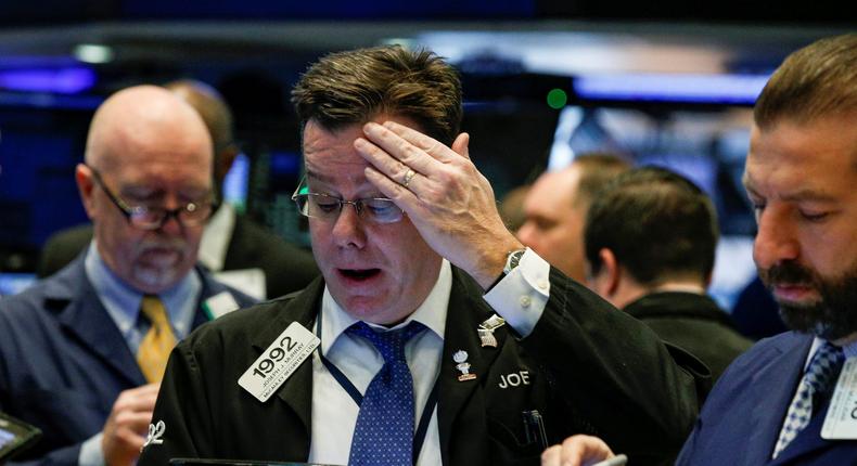 Traders work on the floor of the New York Stock Exchange, (NYSE) in New York, U.S., February 5, 2018.Reuters/Brendan McDermid