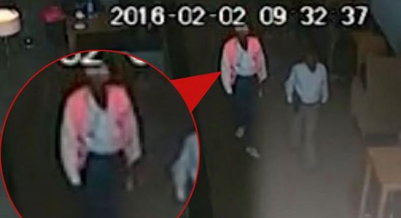 CCTV footage of bomber collecting explosives at airport