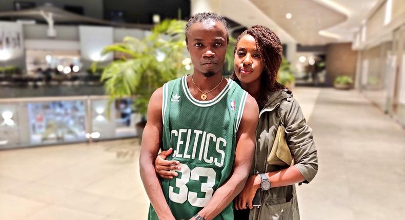 Kenyan rapper Juliani with his girlfriend. former Machakos First Lady Lillian Ng'ang'a