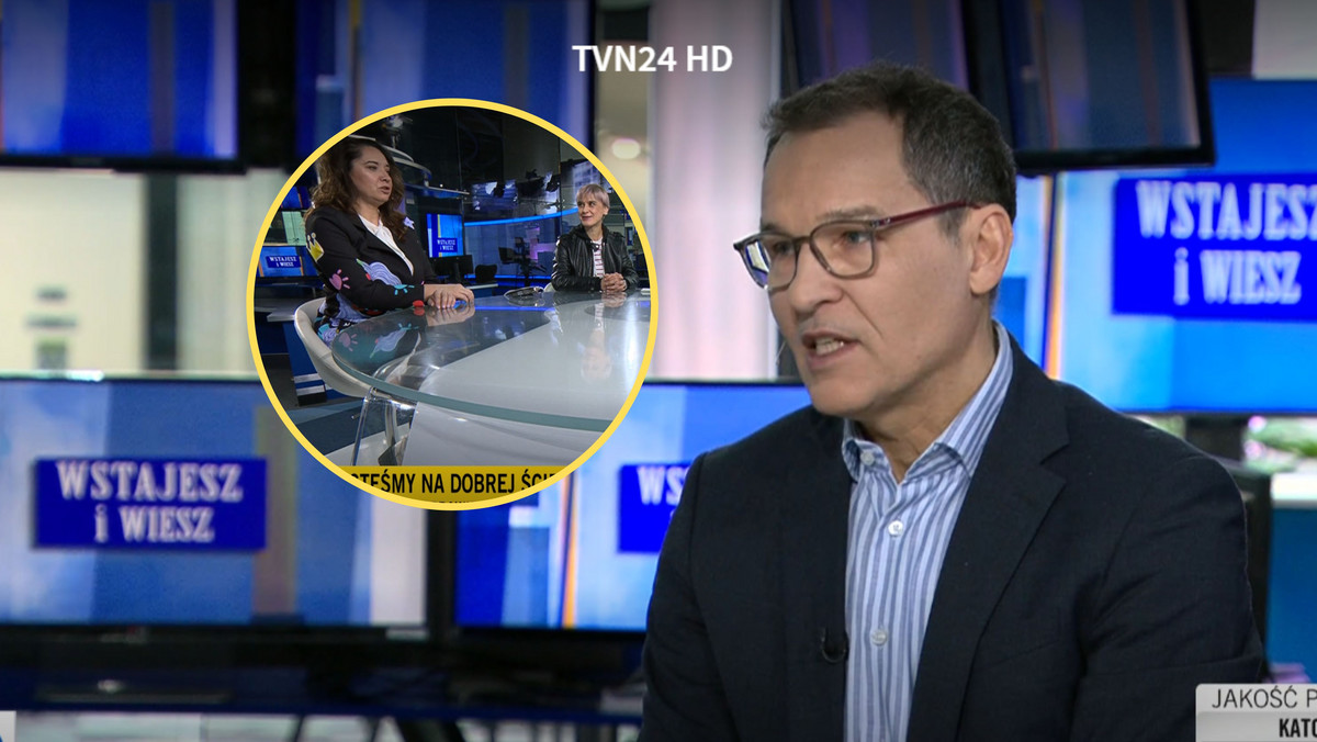 Dziennikarz TVN24 stracił rezon na wizji. Gościni: dobre przejęzyczenie
