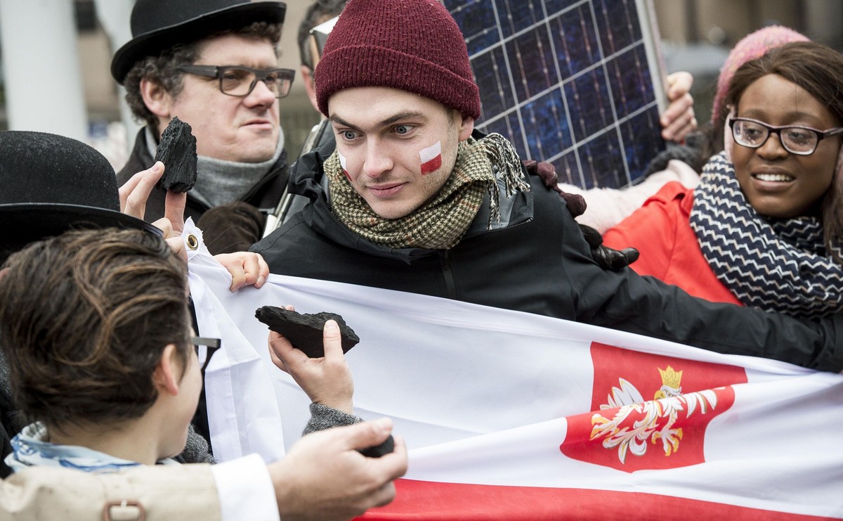 Protest klimatyczny Greenpeace w Brukseli