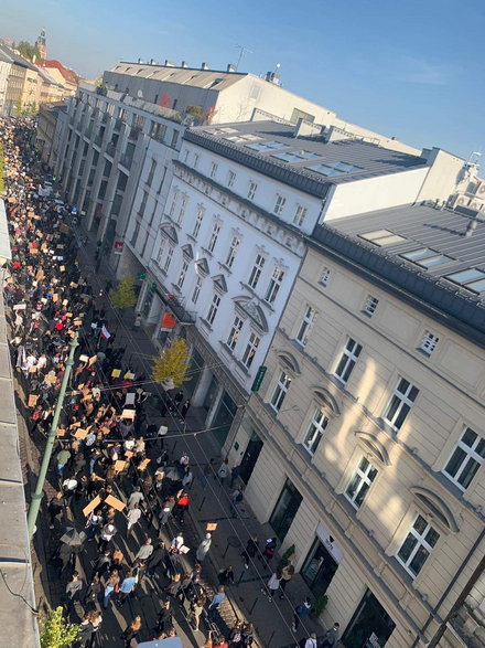 Strajk na ulicy Zwierzynieckiej w Krakowie
