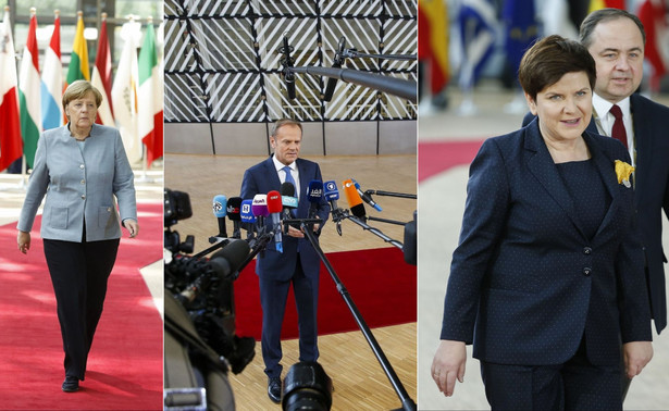 Angela Merkel, Donald Tusk, Beata Szydło w Brukseli