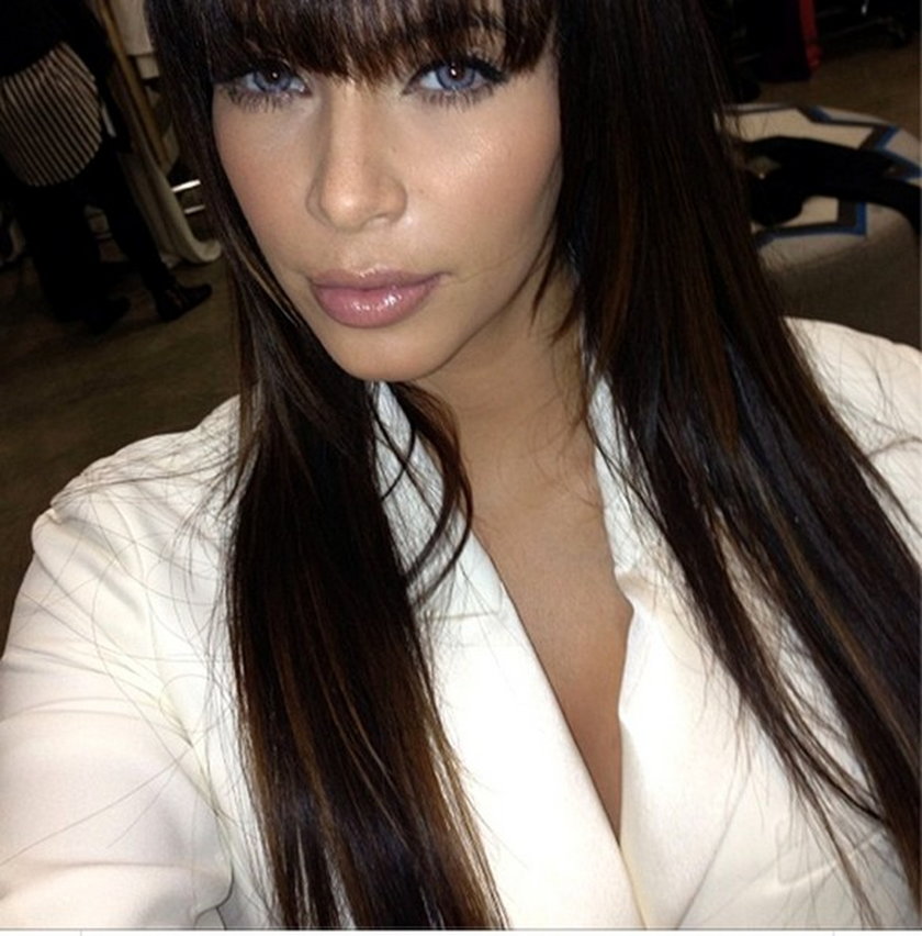 Kim Kardashian blue eyes