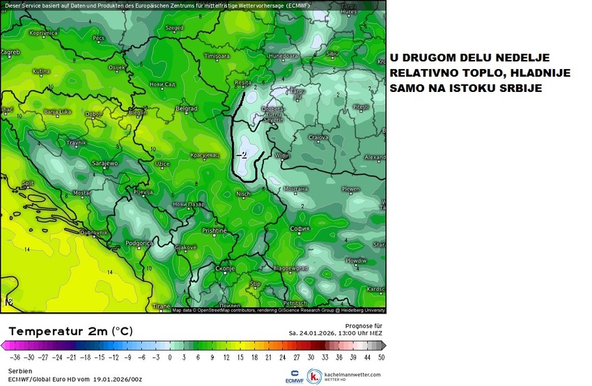 Samo na istoku Srbije će biti hladnije krajem ove nedelje